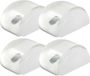 AMIG Arrêt de porte/Tampon de porte - 4x - D42mm - auto-adhésif - transparent