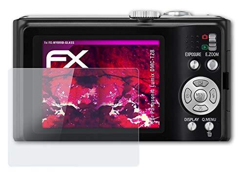 atFoliX Kunststof Gepantserde Glasfolie compatibel met Panasonic Lumix DMC-TZ8 Glasfolie, 9H Hybrid-Glass FX Gepantserd Glas van Kunststof