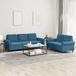 Maison Exclusive ensemble de canapé 2 pièces avec coussins, velours bleu