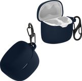kwmobile Hoes geschikt voor JBL Tune Flex - Siliconen cover voor oordopjes in donkerblauw