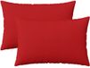 vidaXL - Kussensloop - 2 stuks - HEERLEN - Rood - 50 x 75 cm - Katoensatijn