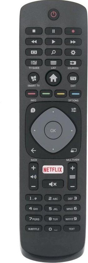 MaxVision Universele Philips Afstandsbediening voor alle Philips Tv's (met Netflix knop!)