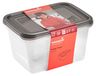 Boîte à lunch boîte de conservation alimentaire - 2 l - Set de 2 - Transparent - Empilable