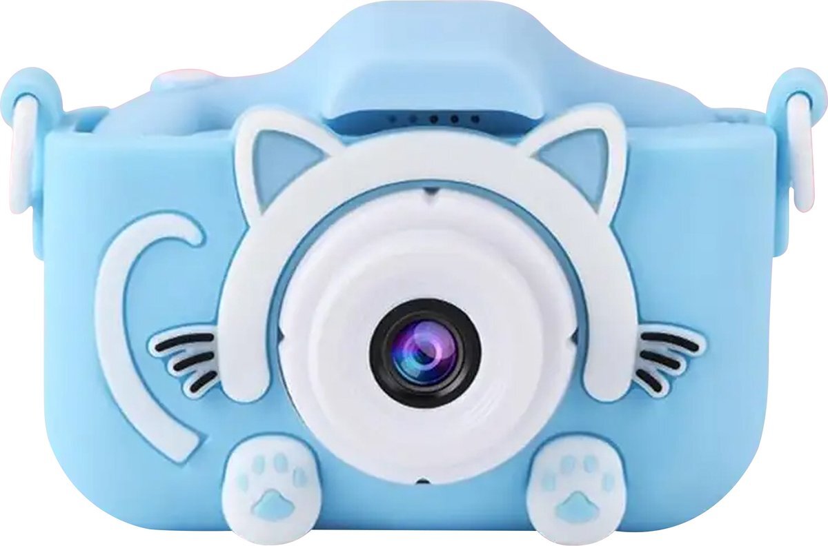 Allkinds Digitale Kindercamera met 32GB Micro SD Kaart - Schokbestendig Fototoestel voor Kinderen - Vlog Camera - USB Oplaadbaar - Blauw