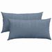 vidaXL - Zitkussens - 2 stuks - Blauw - 80 x 40 cm - Corduroy stof