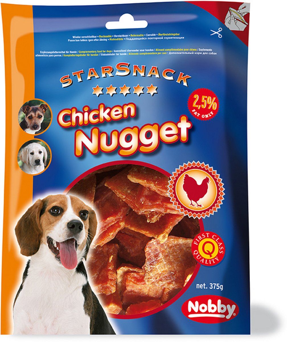 Nobby - Hondensnack - Chicken Nuggets - 375 gram