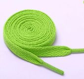 Bol 80 cm polyester platte sneaker veters - 8mm breed - 4 veters - Olijfvert
