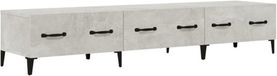 vidaXL Meuble TV 150x34,5x30 cm bois d'ingénierie gris béton