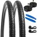 Set de 2 Pneus de Vélo 700x45C avec Chambres à Air