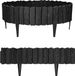 Gardenix 2,3 m houtlook bloembed rand gazonrand tuinpalissade beetzhek (zwart)