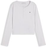 Tommy Hilfiger T-shirt manches longues Coton Élasthanne Unisexe Blanc 86