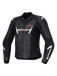 Alpinestars Veste En Cuir Stella Faster V3 Black White Fluo Coral, Taille: 40