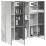 vidaXL Badkamerspiegelkast Beton Grijs 70 x 14,5 x 70 cm Bewerkt hout