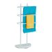 Relaxdays handdoekrek, 3 stangen, metaal, modern, HxBxD 83 x 39 x 18 cm, vrijstaand, handdoekhouder, badkamer, wit