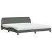 vidaXL Bed met matras "Dover" donkergrijs 200x200 cm stof
