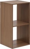 HomeMaison Plank met 2 vakken van spaanplaat met houtlook bruin