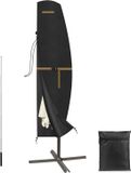 Merkloos Parasolhoes - Parasolafdekking Hoes - Tuinmeubelen Beschermen - Waterdicht Oxford Materiaal - 220 x 45/70/50 cm - Zwart