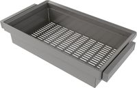 Emuca - Kit bestaande uit metalen Quartz lade en verstelbaar frame voor kasten, Soft close en volledige uittrekgidsen, 90 cm module, titanium afwerking