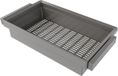 Emuca - Kit bestaande uit metalen Quartz lade en verstelbaar frame voor kasten, Soft close en volledige uittrekgidsen, 90 cm module, titanium afwerking