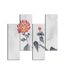 Homemania Wandfoto, motief: bloemen, 4 stuks, voor woonkamer, slaapkamer, meerkleurig, 76 x 0,3 x 50 cm, HM204PMDF293, MDF