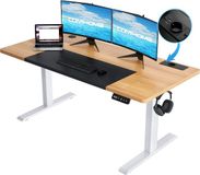 COMHOMA Elektrisch Zit Sta Tafel 140x60 cm Hout