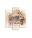 Homemania Wandafbeelding, 3 stuks, steden en landschappen per woonkamer, slaapkamer, meerkleurig, 57 x 0,3 x 60 cm, HM203MDF66, MDF