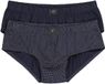 JP 1880 - Heren - Slips FLEXNAMIC® loungewear Buik-Fit OEKO-TEX set van 2 - Navy blauw - Maat 3XL