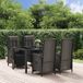 Maison Exclusive - Ensemble de jardin 5 pièces avec coussins, noir, en polyrotin