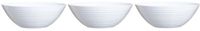 Luminarc Billiet - Vanlaere 3x Salade schalen/slakommen van wit glas 27 cm
