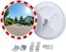 Merkloos Relaxdays Verkeersspiegel - 60 cm - Rond - Wit/Rood