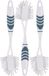 Excellent Houseware Brosse à vaisselle avec boucle de suspension - 3 pièces - bleu - 29 cm