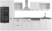 Vicco R-Line Keukenblok – 350 cm met hoge kast, WB Antraciet Wit landhuis/wit