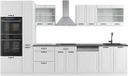 Vicco R-Line Keukenblok – 350 cm met hoge kast, WB Antraciet Wit landhuis/wit