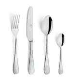 PW Paul Wirths Mondo Bestekset, 24-delig, 6 dinermessen, 6 dinervorken, 6 dinelepels, 6 koffielepels, hamerslag, bestek, design, roestvrij staal, 18/10, hoogglans gepolijst, vaatwasmachinebestendig