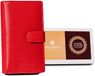 Peterson - Portefeuille femme - Vertical - Cuir naturel - RFID - Rouge