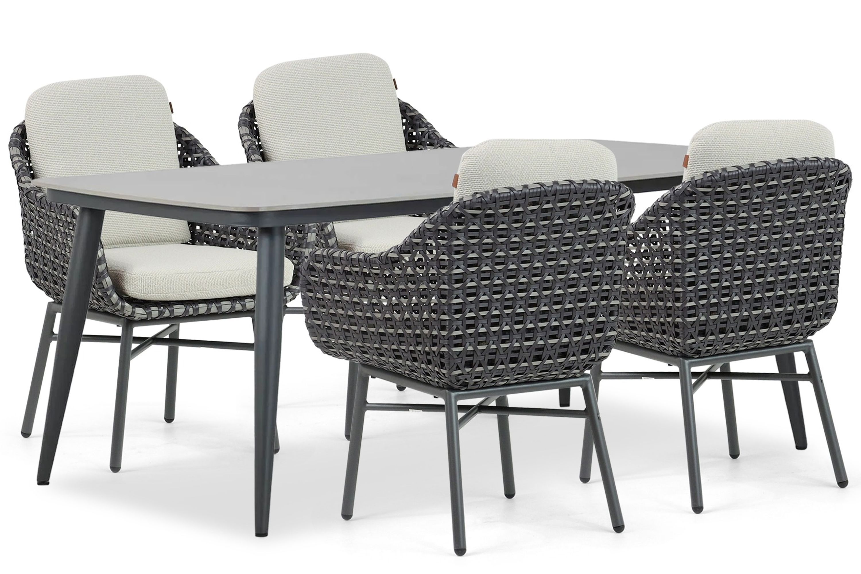 Santika Furniture Santika Yovan/Vienna 180 cm dining tuinset 5-delig