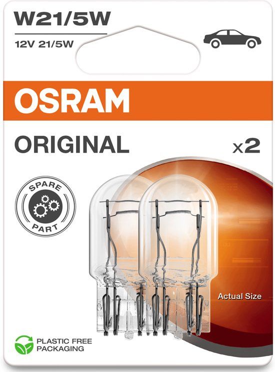 Osram W Series - Originele Motorverlichting - W21/5W - Glazen Fitting - OEM Kwaliteit