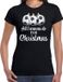 Bellatio Decorations Foute voetbal Kerst T-shirt sport - shirt - dames - zwart M