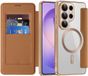 Techsuit Hoesje geschikt voor Samsung Galaxy S26 Ultra - SmartMag Book Wallet Case - Geschikt voor MagSafe - Bruin