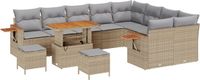 vidaXL Banc de jardin beige et gris clair