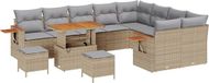 vidaXL Banc de jardin beige et gris clair
