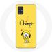 Maniacase Etui voor Samsung Galaxy A51 4G BTS Bangtan Boys BT21 Chimmy Jimin Gele Achtergrond