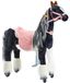 Pony Domino M Cheval mécanique sur roues avec selle rose