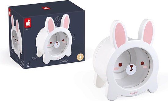 Janod Spaarpot Konijn - Houten Spaarpot - Wit