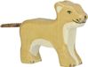Holztiger Leeuw Klein Staand Houten Figuur