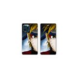 RV beschermhoes van leer voor Huawei P40 Pro, motief: Manga Naruto, wit