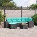 Maison Exclusive - 7-delige loungeset pour le jardin avec coussins, rotin synthétique noir