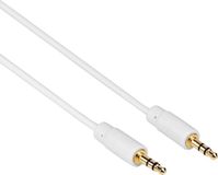 Allteq Jack Kabel 3.5 mm - Male to Male - Wit - 2 meter