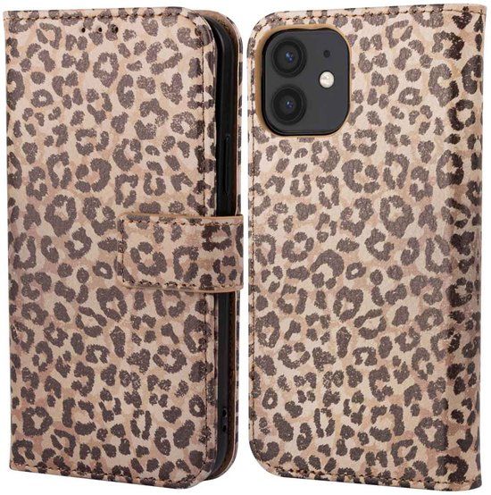 imoshion Hoesje - Geschikt voor Apple iPhone 12 Pro / 12 - Design Bookcase smartphone - Leopard Mood