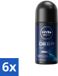 Nivea Men Deep Beat Deodorant Roller - 6 stuks